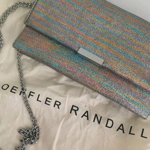 Loeffler Randall Tab Clutch with Strap